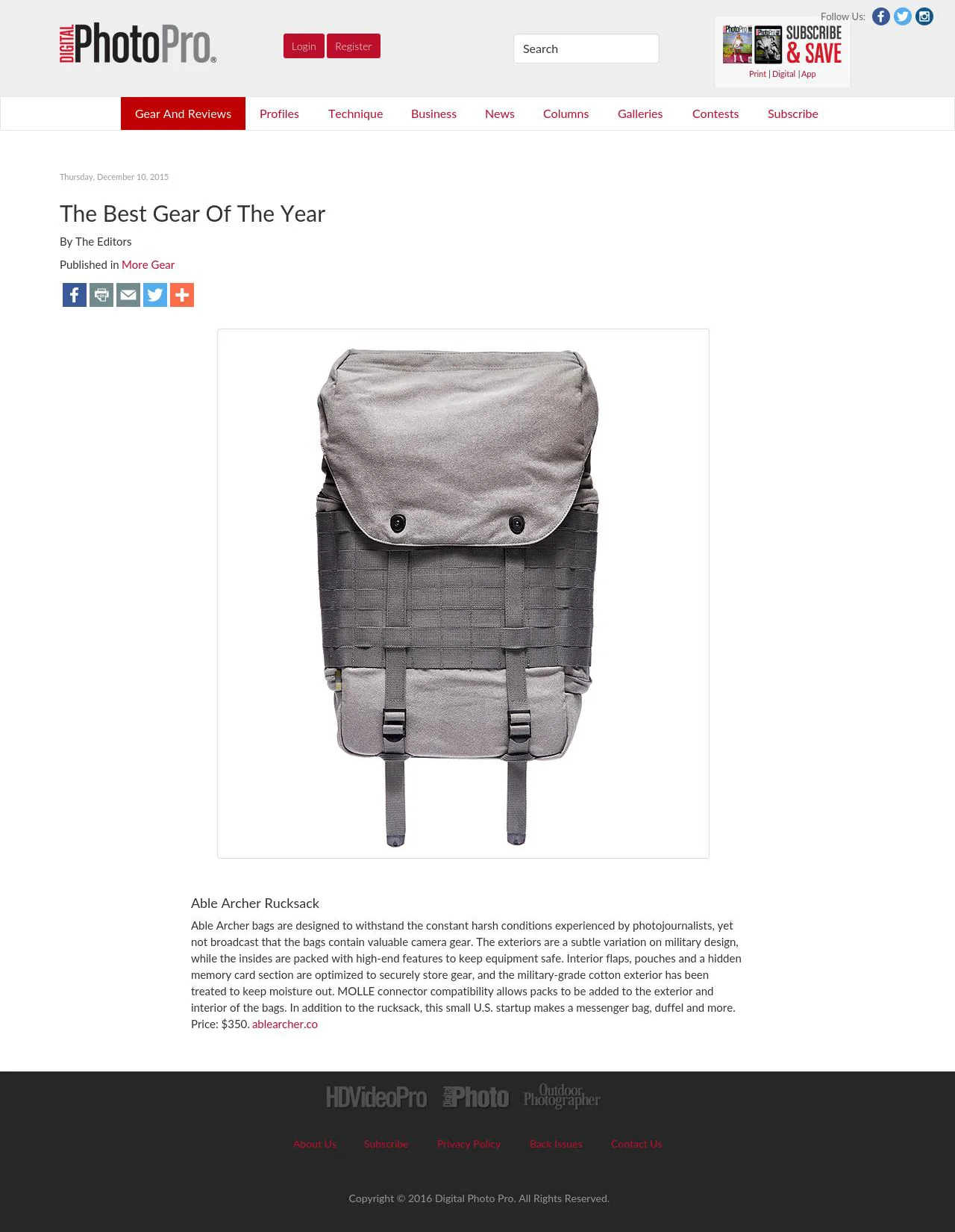 DIGITAL PHOTO PRO BEST GEAR OF THE YEAR