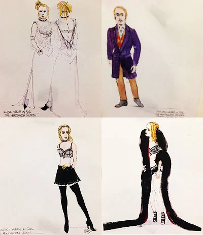 Venus in Fur Costume Design Sketches by Charles Schoonmaker