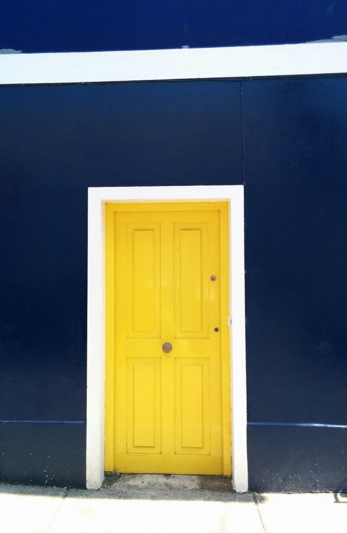 Blue house with yellow door, Dingle, Co. Kerry
