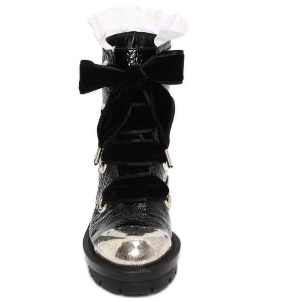   Alexander McQueen Popeline Biker Boot  