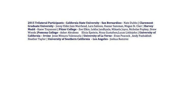 trilateral 2015, Pomona California 