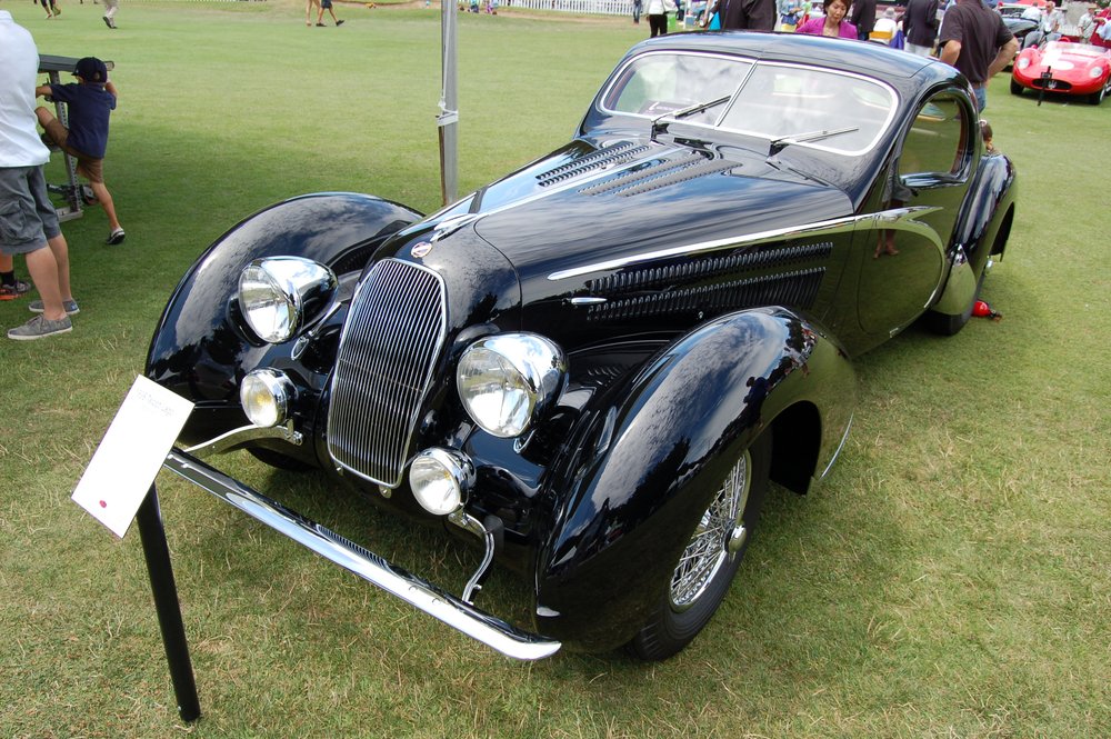 The 1938 Talbot-Lago T150-C Speciale Teardrop Coupe by Figoni et Falaschi that won 2014 Best of Show.
