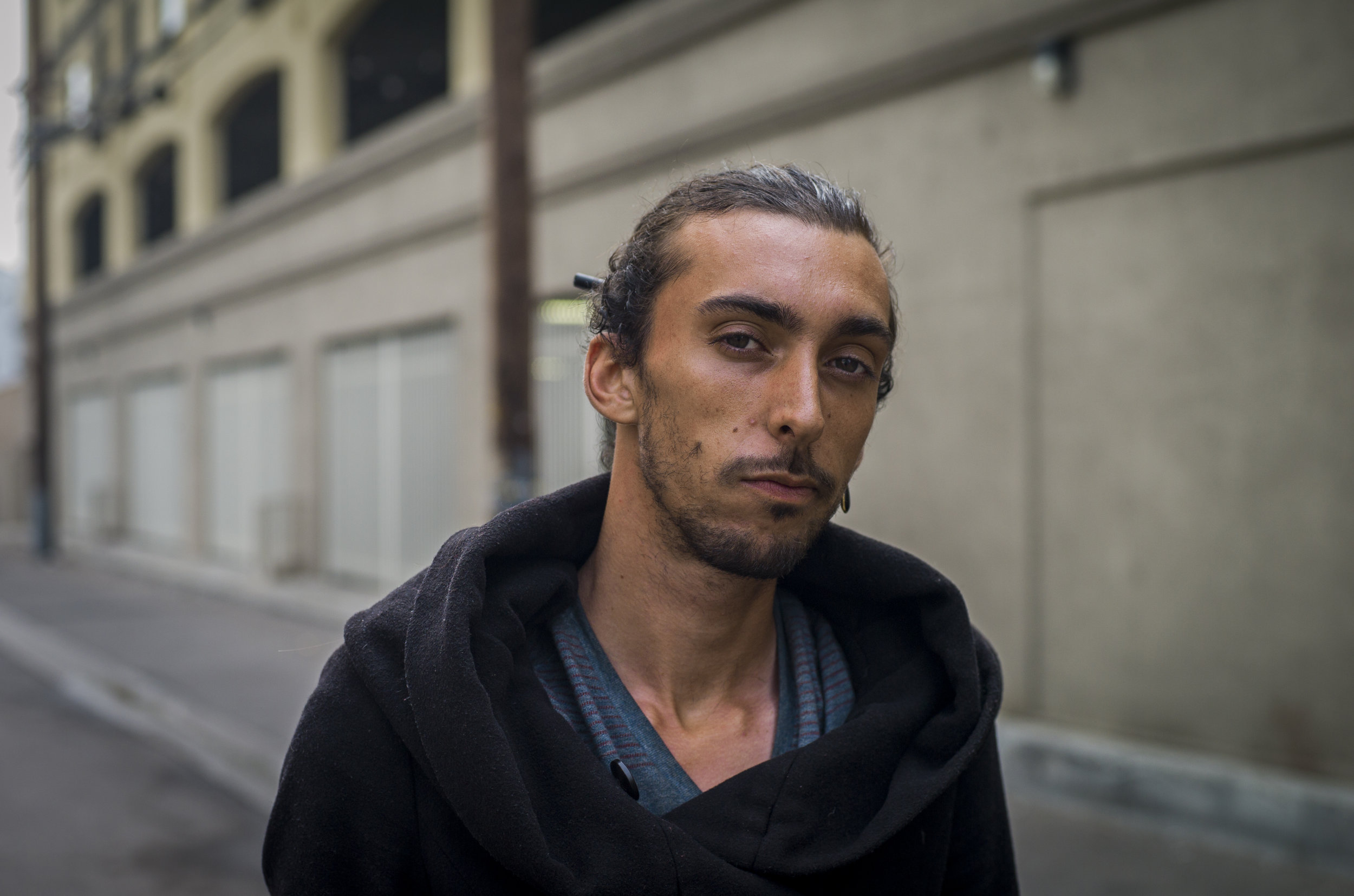  Nic is an individual with a knack for creativity, often drawing on napkins and piecing together articles of broken jewelry he finds on the streets of Sherman Oaks. He has been homeless for over a year. 