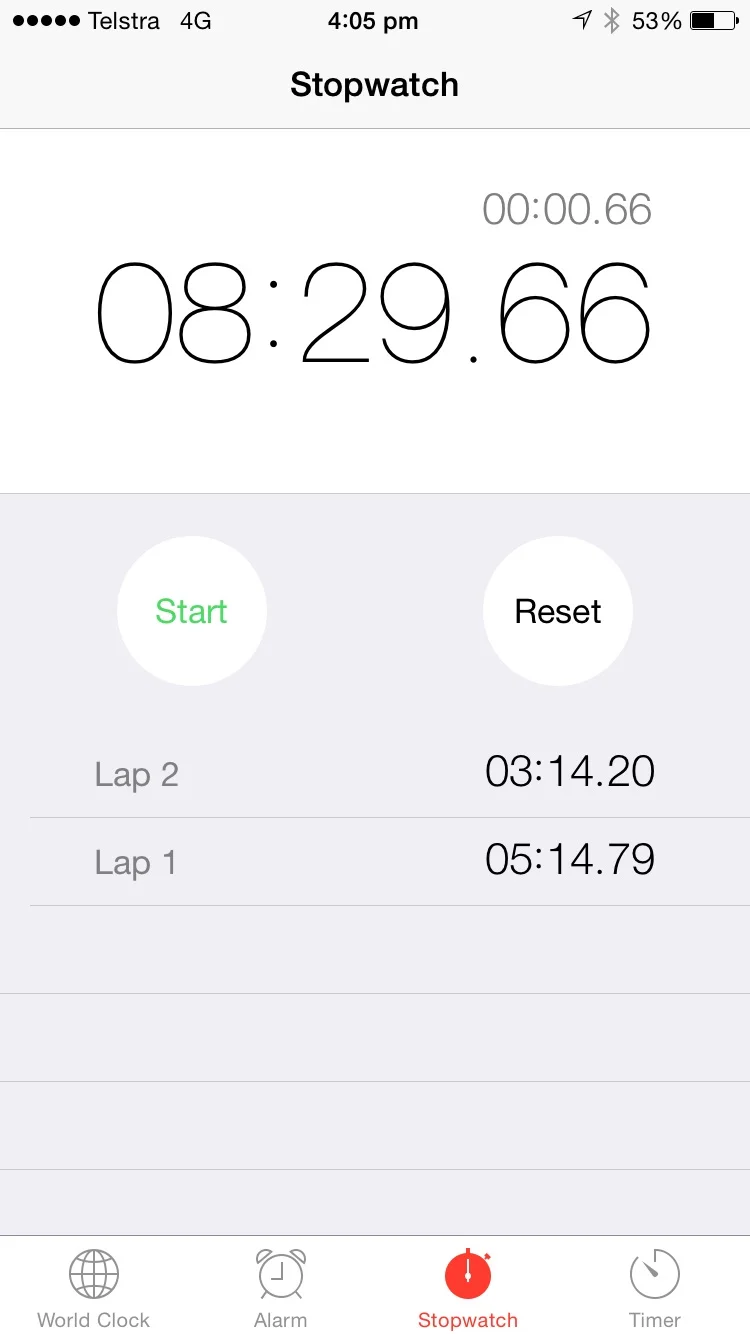 Two laps. One walking, one jogging