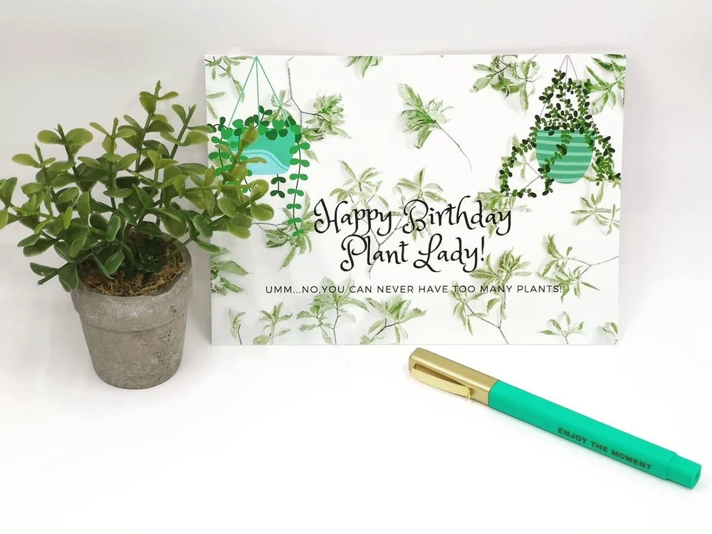 Plant Lady Birthday Card, Quirky Birthday Card, Plant Lover, Funny Birthday  Card, Cards for Her, Gardener Birthday Card, Jungalow Birthday  Bella  Fiore Custom Floral Design