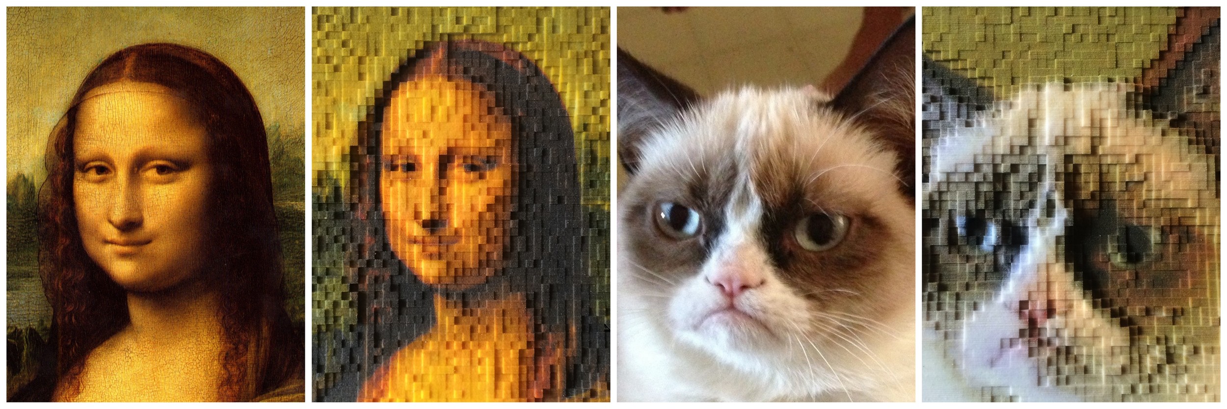 Turn any photo into a pixel sculpture, 3D Printed.