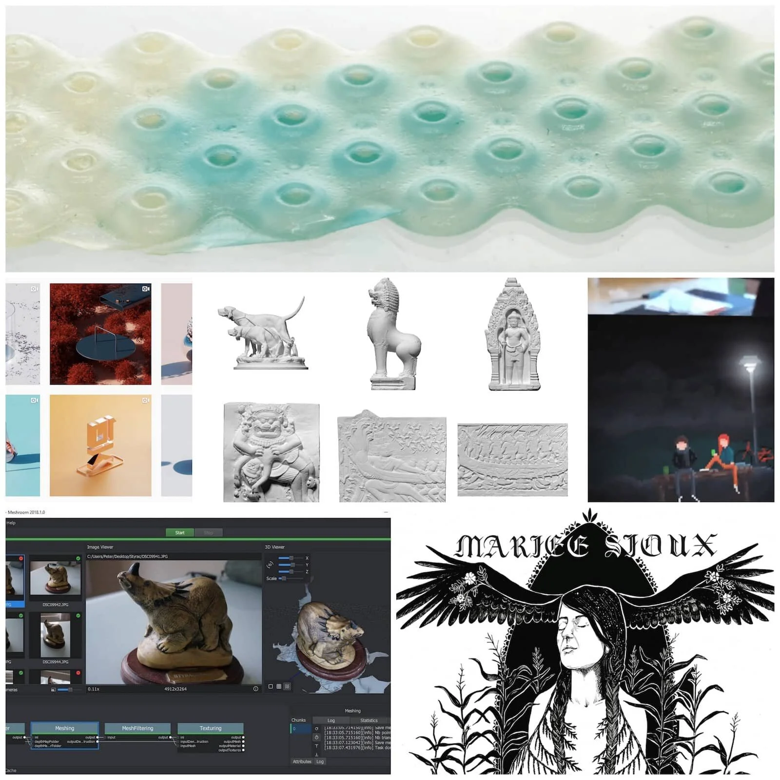 S01L03 / photogrammetry, living 3DP &amp; AR postcards