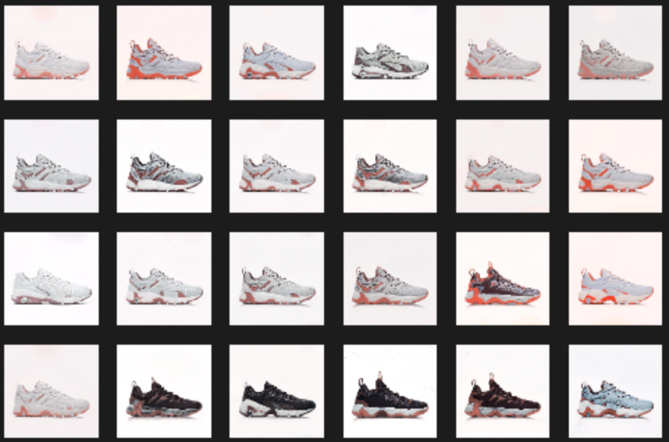 Generate 100 variations of sneakers.