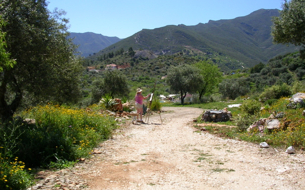 ...Or just stay 'home'  on the finca for an afternoon painting