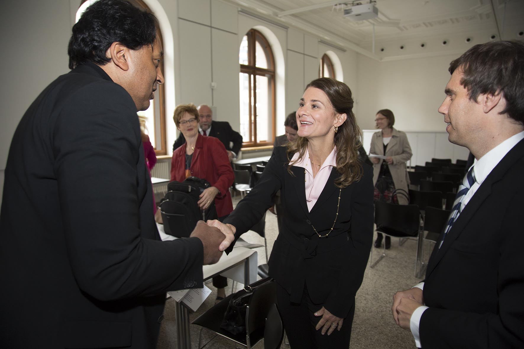  Melinda Gates meets delegates before ONE Germany’s “Ich Schaue Hin” Campaign.&nbsp; For the Bill &amp; Melinda Gates Foundation.  