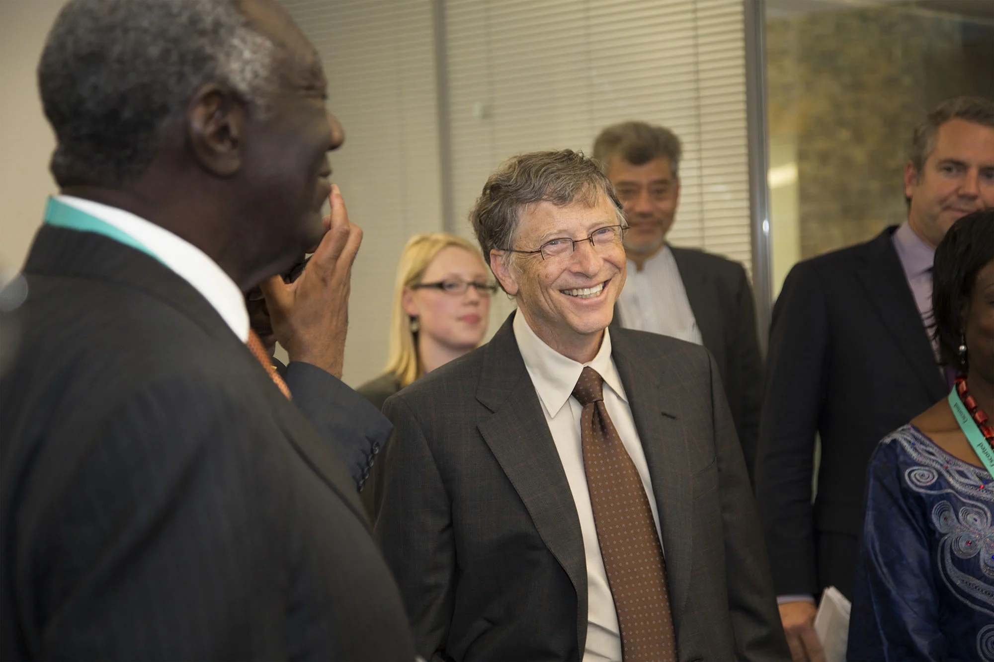 Bill Gates visiting DfID in London during a summit on World nutrition. For the Bill & Melinda Gates Foundation.