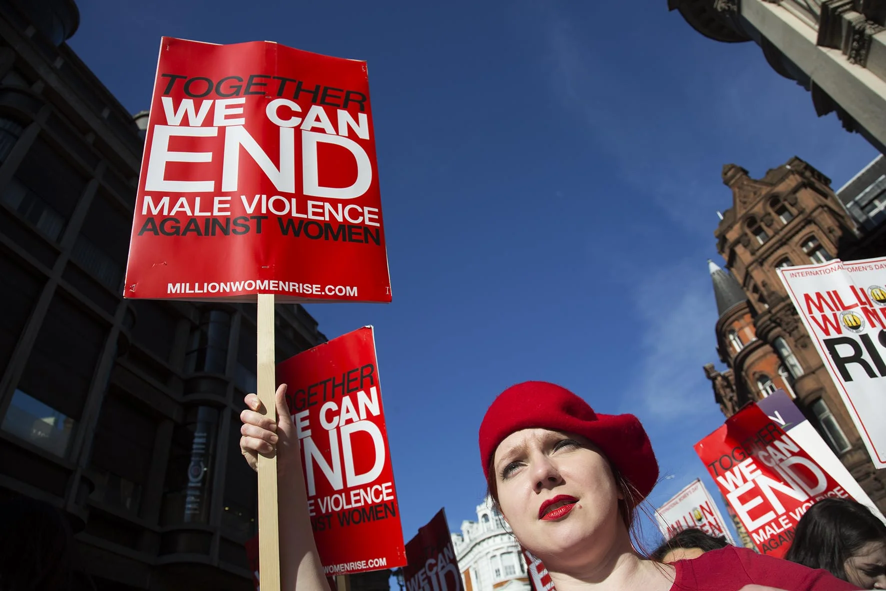 Million Women Rise march against violence towards women in London.