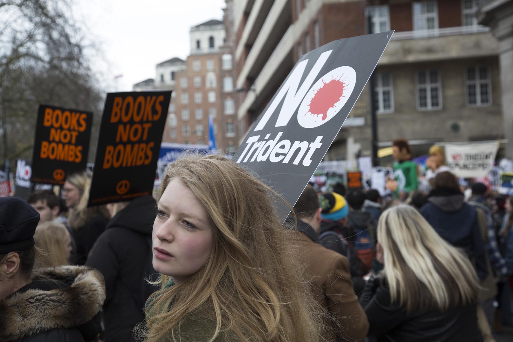  Stop Trident CND demonstration against Britain's nuclear weapons system. 