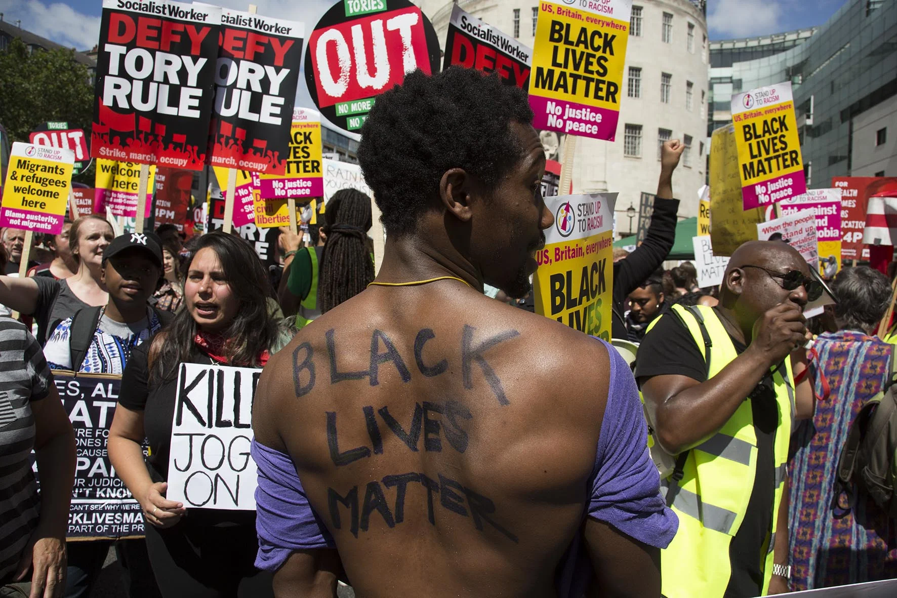 People's Assembly against austerity, racism and Tories.