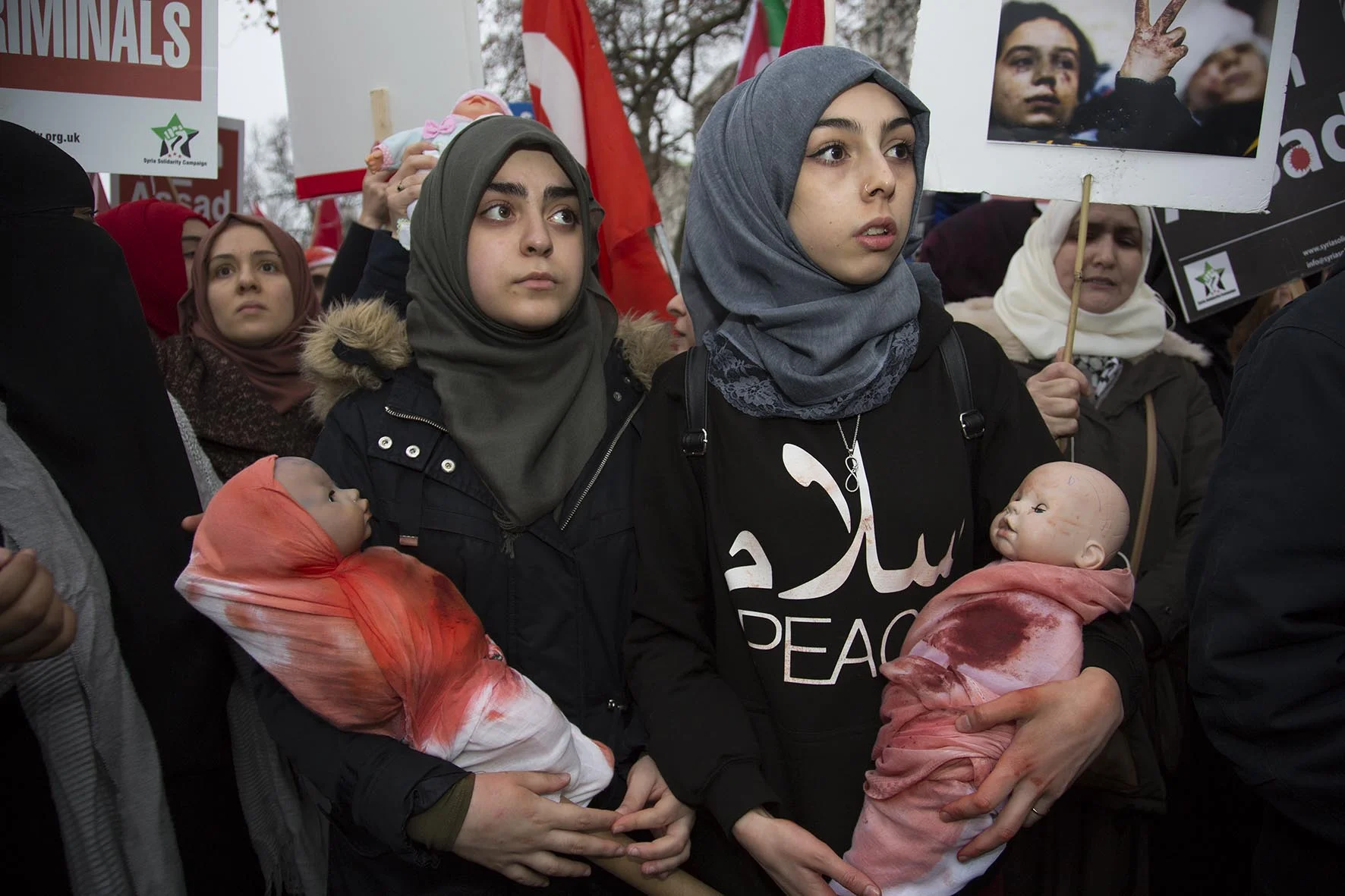 March for Aleppo in London.