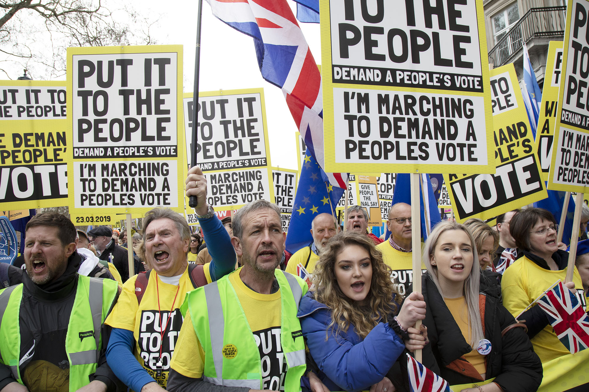  Put It To The People march for a People’s Vote on 23rd March 2019 in London. With less than one week until the UK was supposed to be leaving the European Union, an estimated 1 million protesters gathered with the aim to secure a public a vote on the