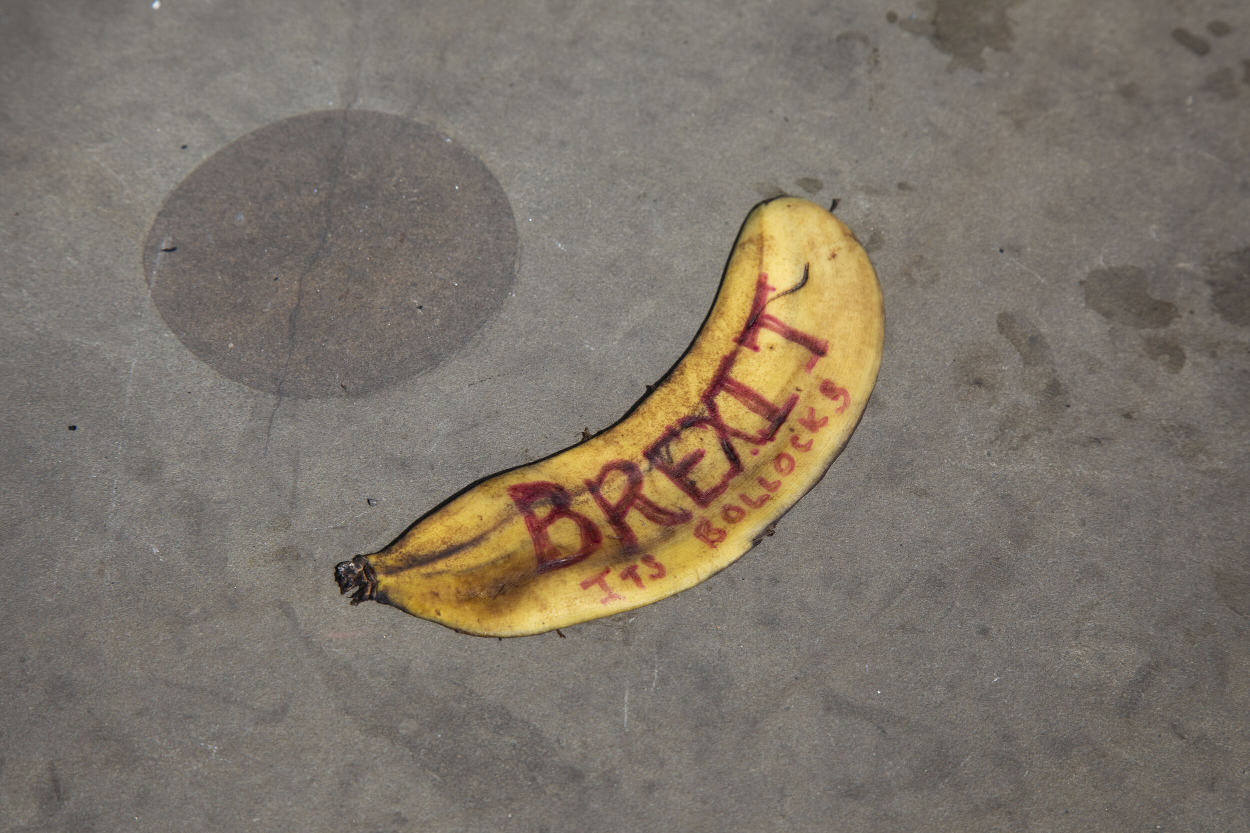  Anti Brexit banana skin in Westminster, as inside Parliament the Tory leadership race was underway. 