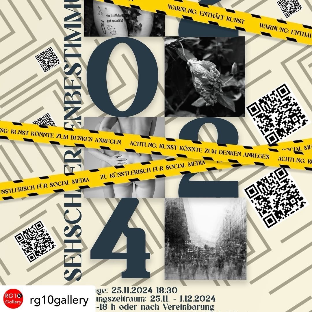 Stilling &aring;pning i Wien idag! Jeg har med bilder i utstillingen &laquo;Sehscharfenbestimmung&raquo;, under @rotlichtfestival 

Repost fra @rg10gallery 
-Rund 50 internationale K&uuml;nstler:innen aus &Ouml;sterreich, Kanada, der Ukraine, S&uuml;