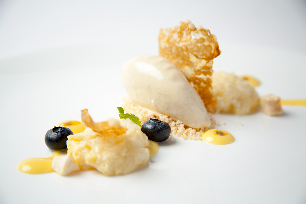 Passion Fruit Tapioca with Horchata Ice cream