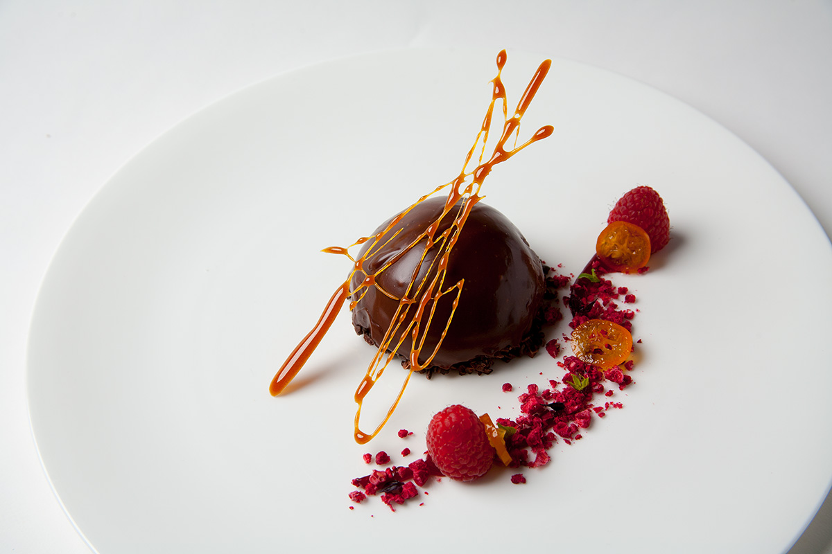 White Chocolate Bomb with Raspberry Explosion