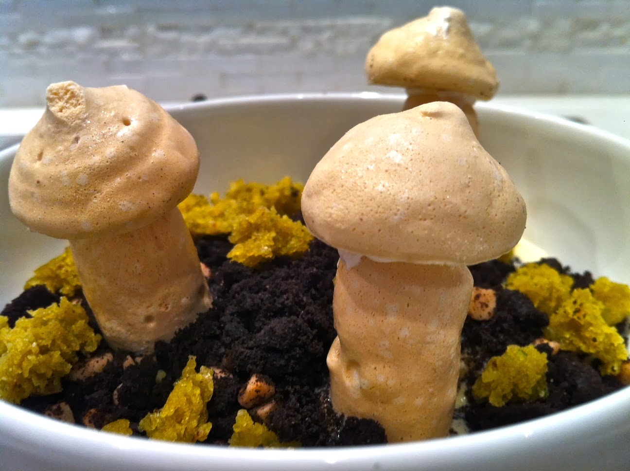 Dessert "Mushrooms, Soil, and Moss"