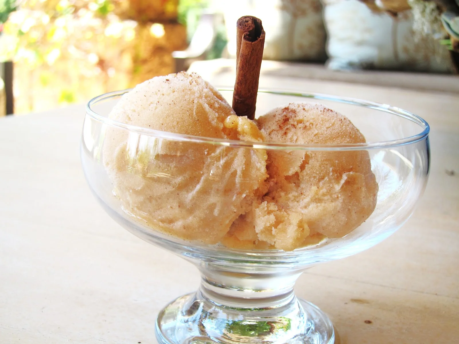 Cinnamon Peach Sorbet