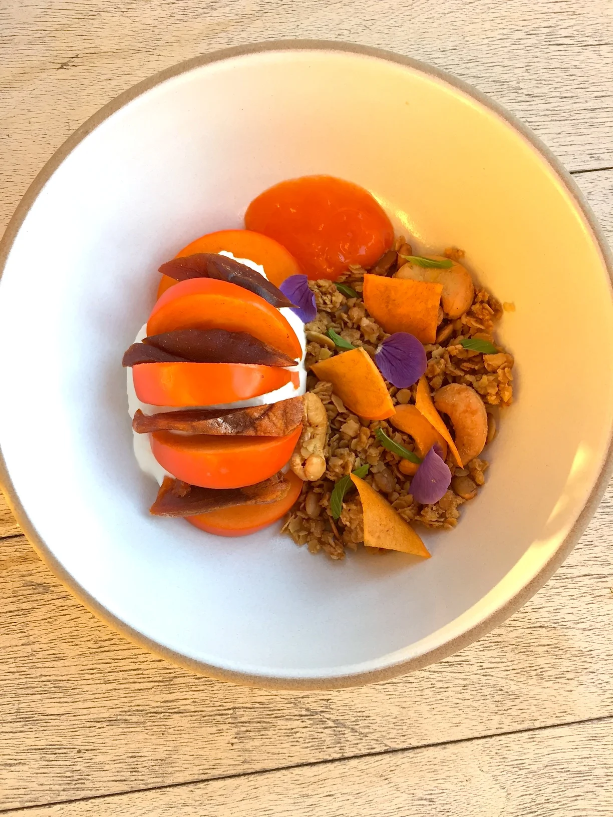Persimmon Granola Bowl