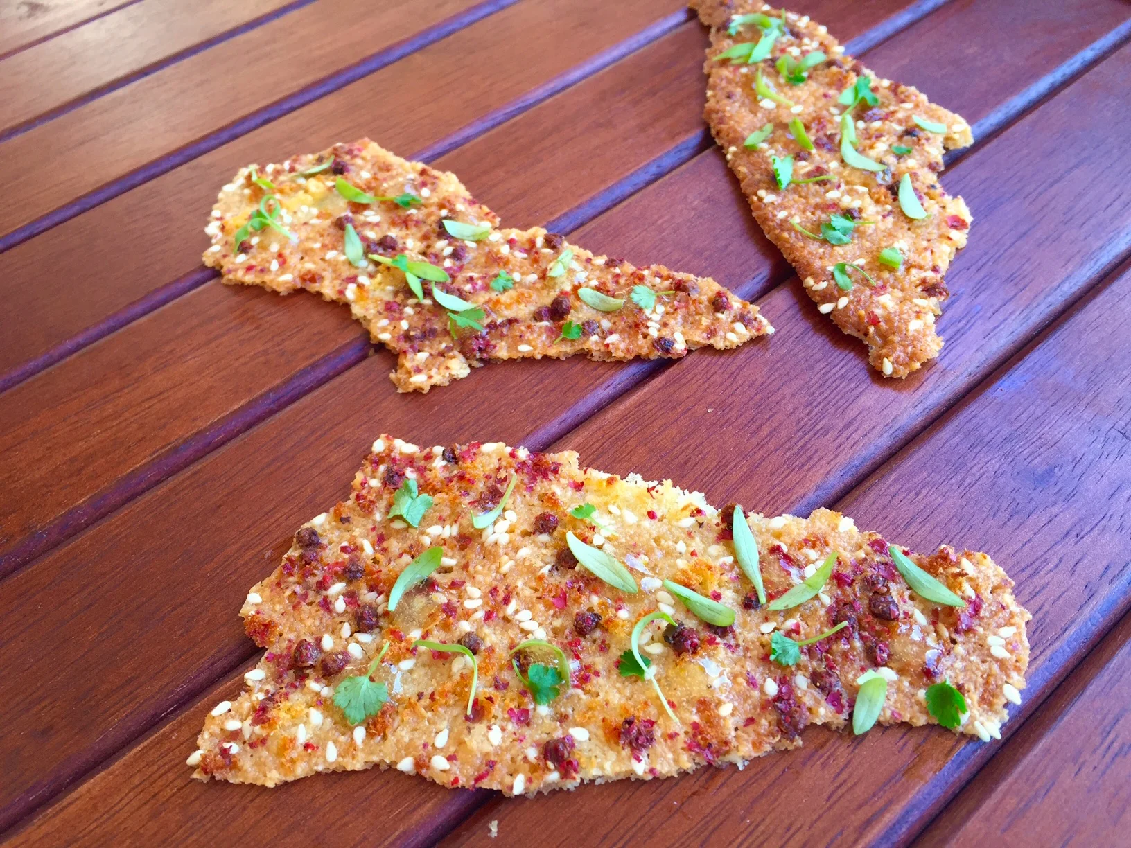 "Almond Crack"ers Pink Peppercorn, Horseradish, Meyer Lemon 