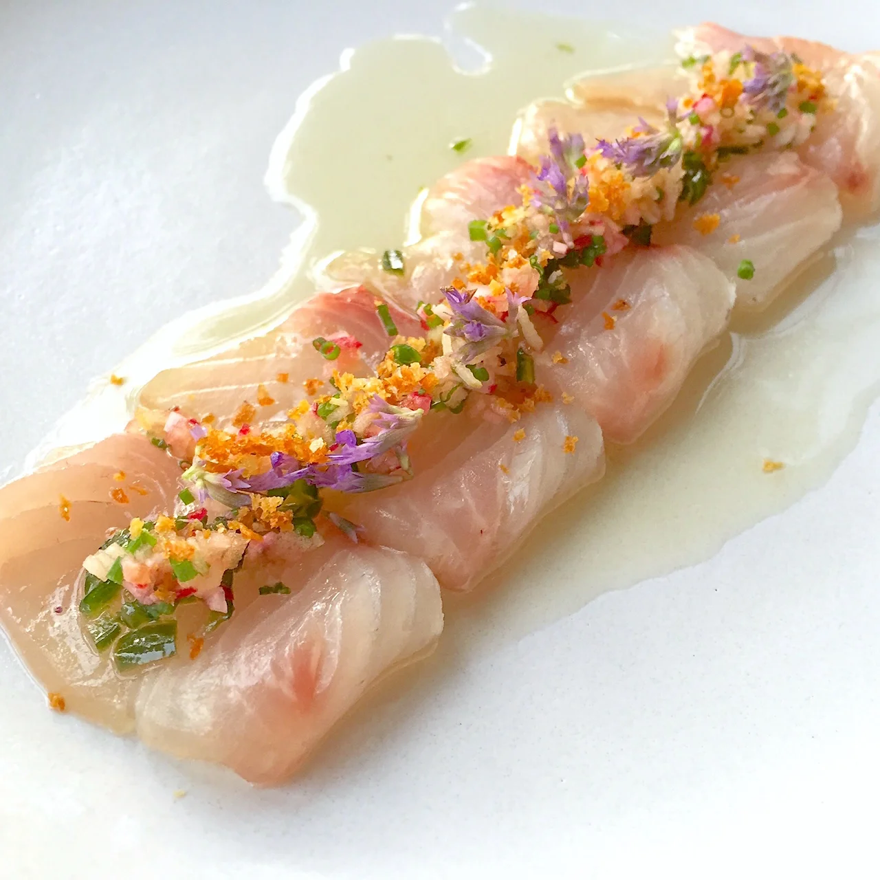 Kona Kampachi, Anise Hyssop, Apple, Jalapeno