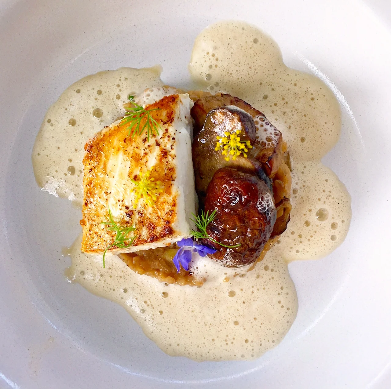 Halibut, Fennel, Porcini and Nonzero Rice