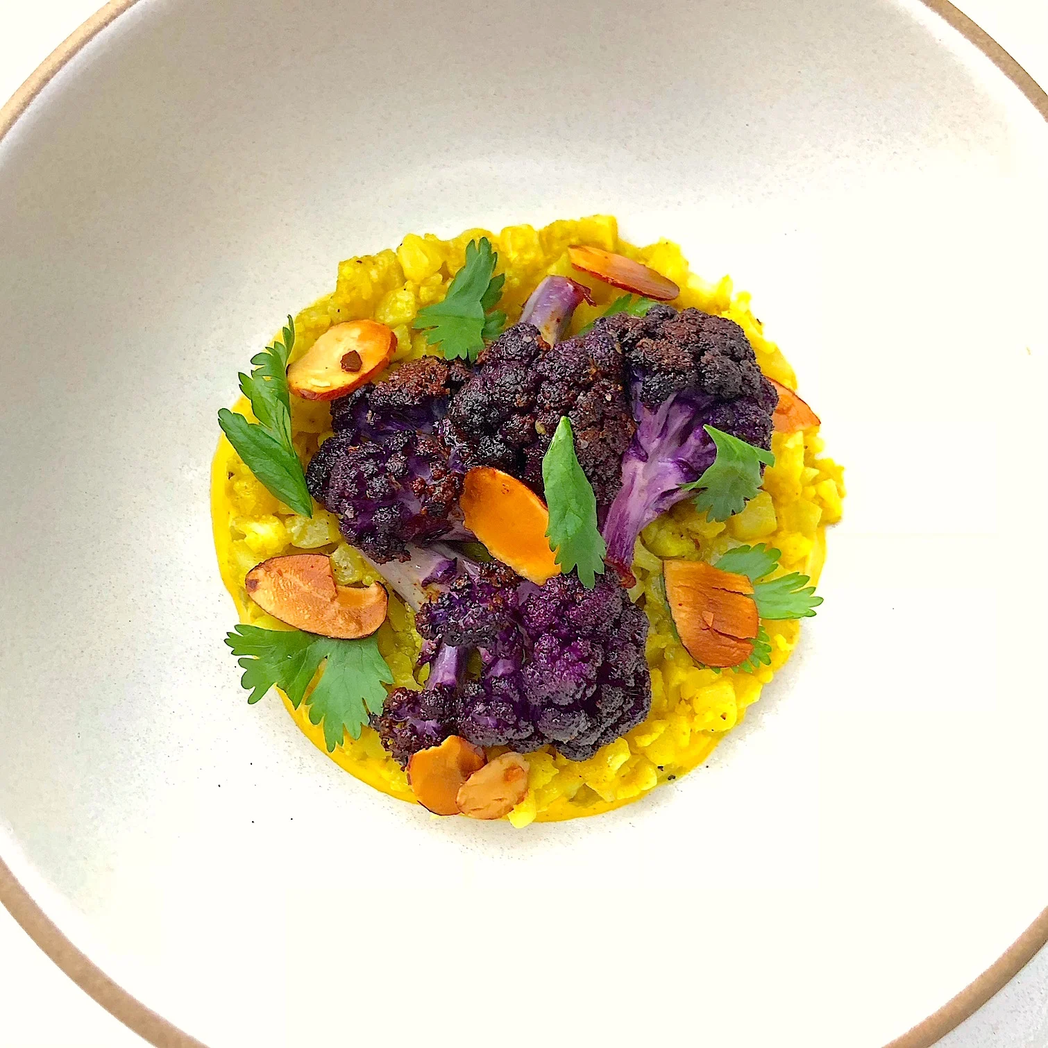 Cauliflower Rice, Almond, Curry