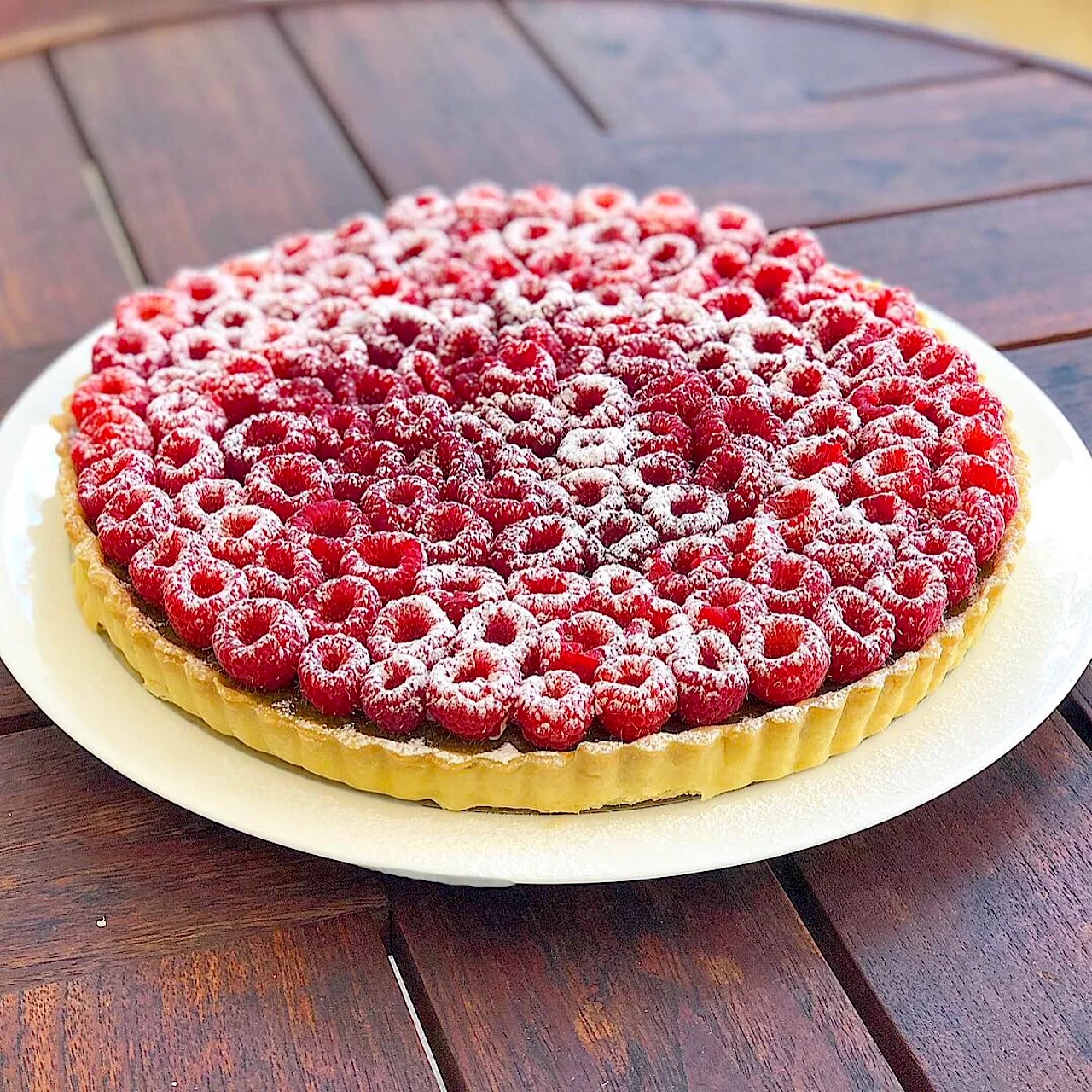 Pistachio and Raspberry Tart