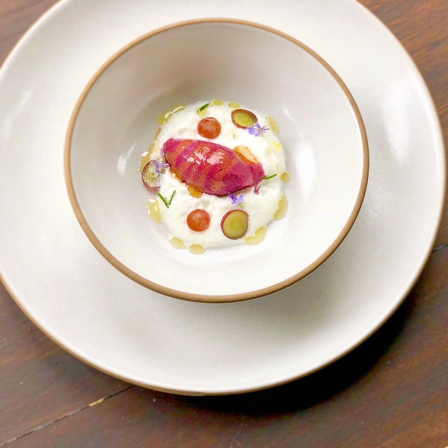 Sheep's Milk with Thomcord Sorbet and Honey (Cheese Course)