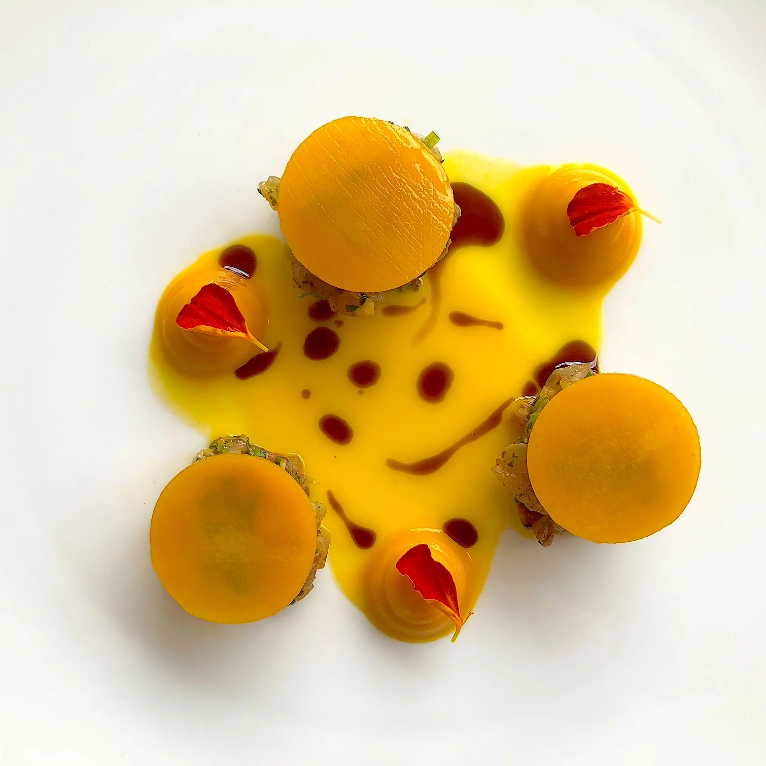 Kampachi Poke with Butternut Squash Variations