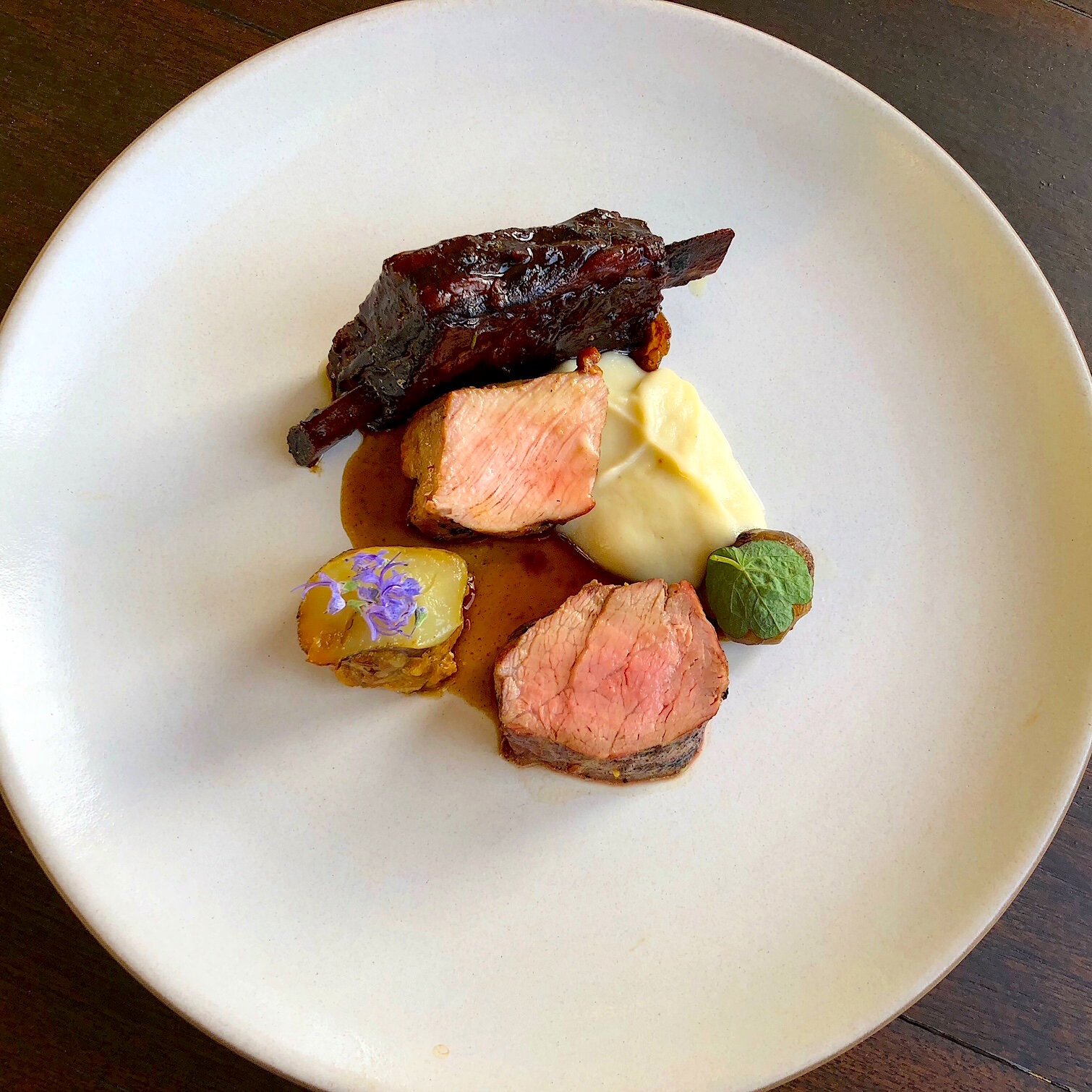Veal- Rib, Strip, Tenderloin, Sausage, with Sunchoke