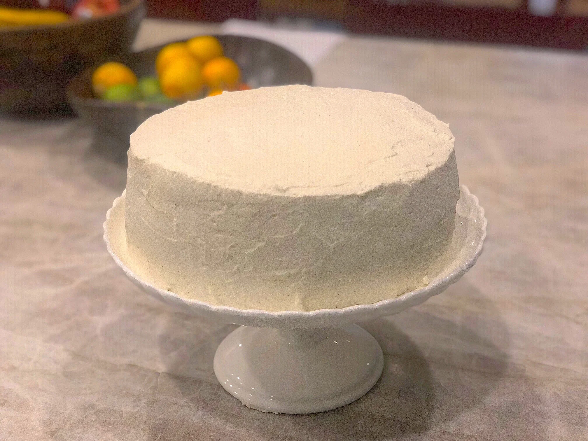 Vanilla Chiffon Cake with Fresh Fruit and Whipped Cream