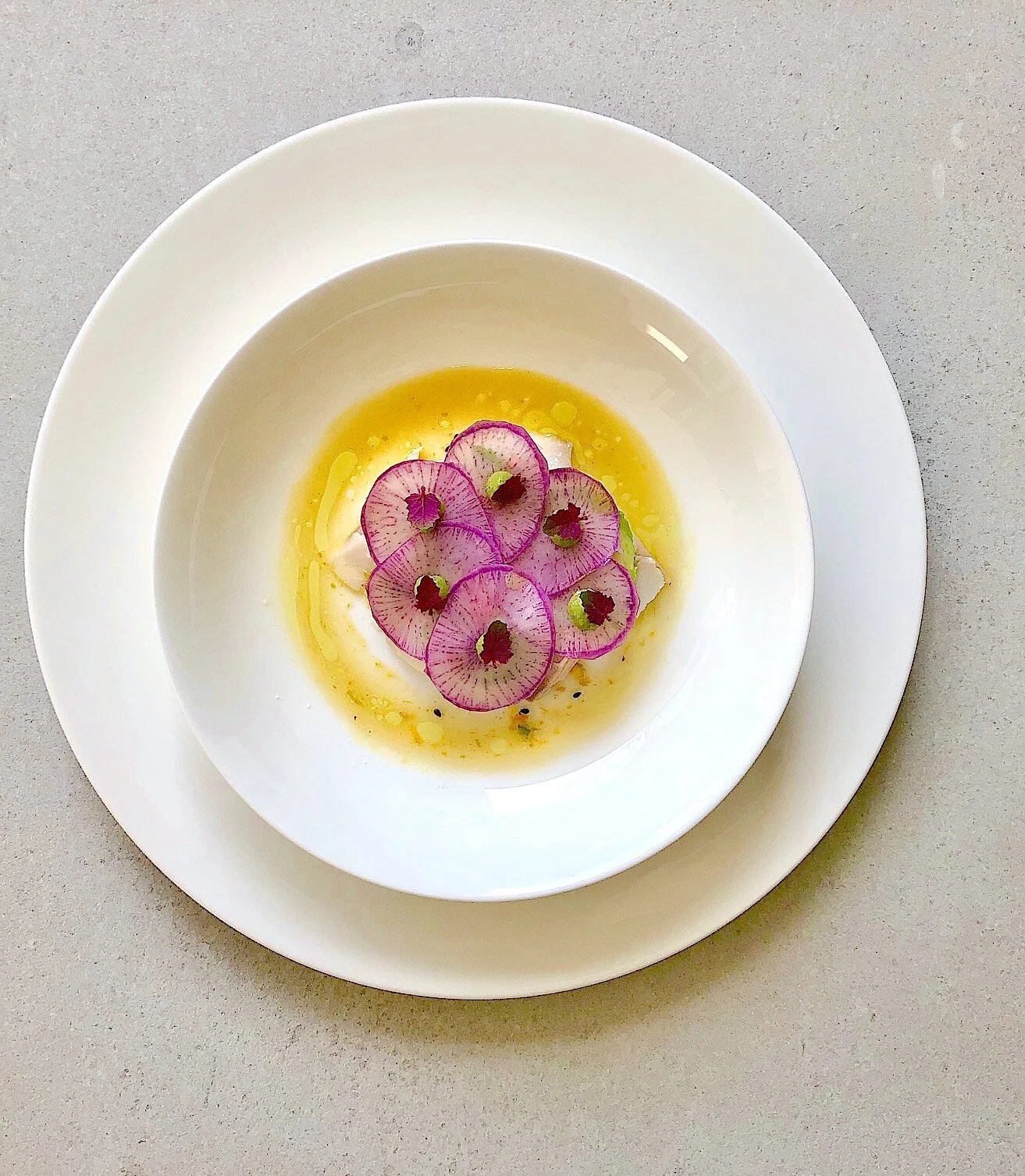 Smoked Black Cod with Citrus Kosho, Radish, 