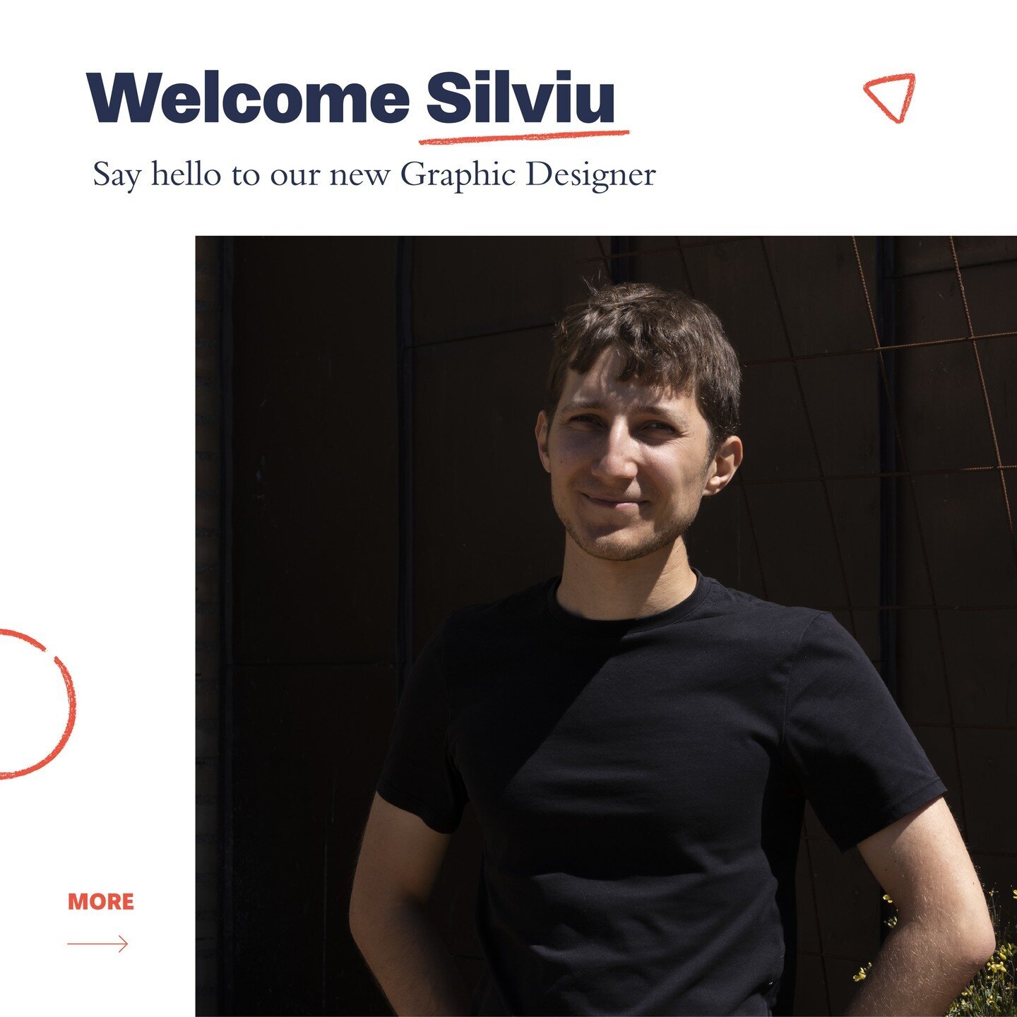 Please give a warm welcome to the new designer on our team! All the way from Italy 🤌⁠
⁠
Swipe to read more about Silviu and see some of his personal works ⁠
⁠
#newteammember #welcomeonboard #workplace #team #worklife #teamwork #digitalagency #infogr