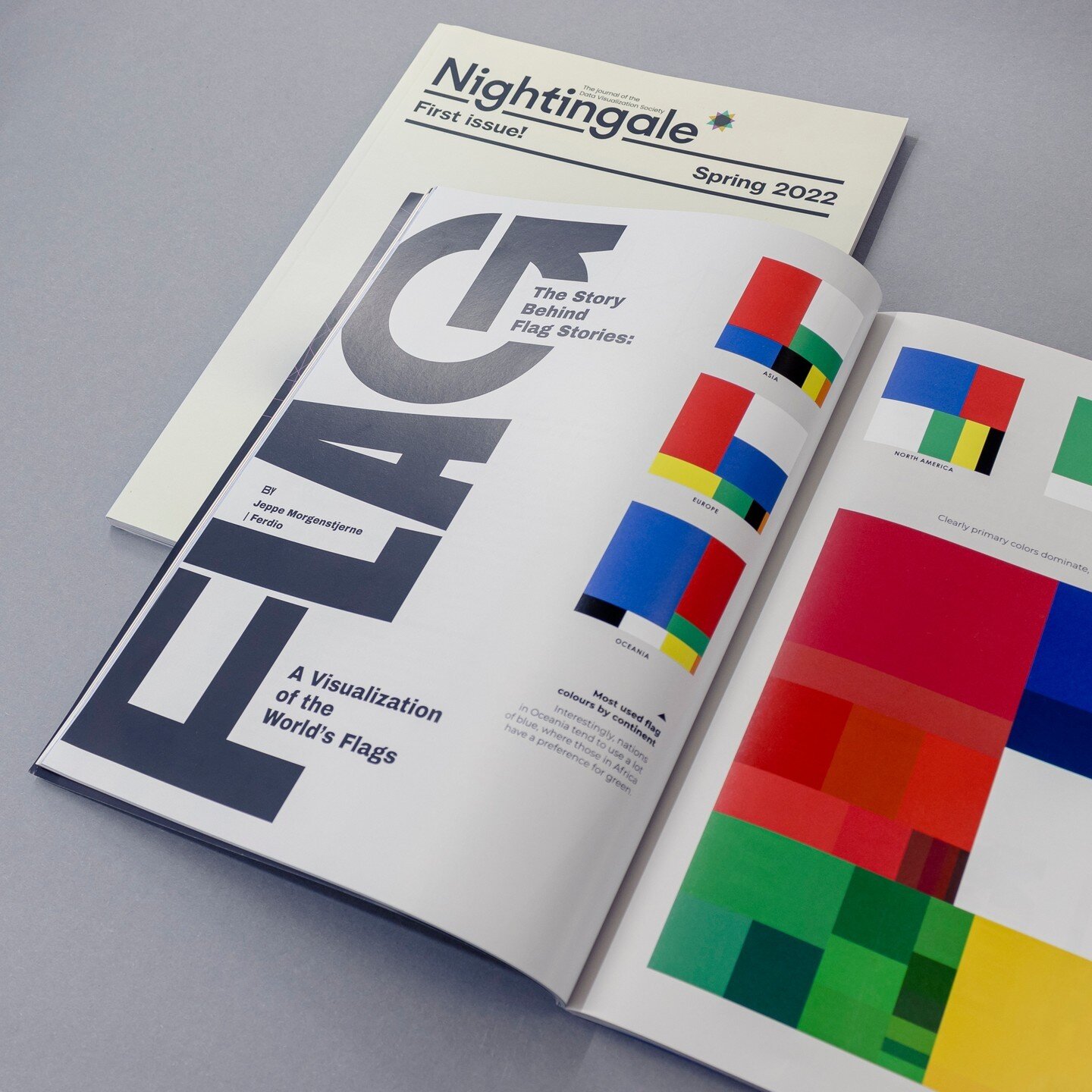 Thrilled and honored to see that our Flag Stories project got featured in the very first issue of the Nightingale Magazine! It&rsquo;s a journal from the lovely people at @datavizsociety showcasing some of the most compelling data visualization proje