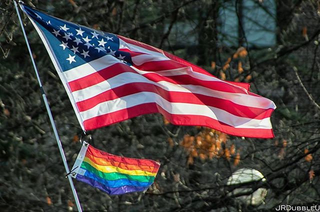 Along with the symbolism (credit for that given to the flag flier) this is one of my favorite photographs. Every time I look at it I get shivers. I&rsquo;ve shared it before but for #pridemonth I&rsquo;ll share it again. . .
.
.
#unityindiversity #pr