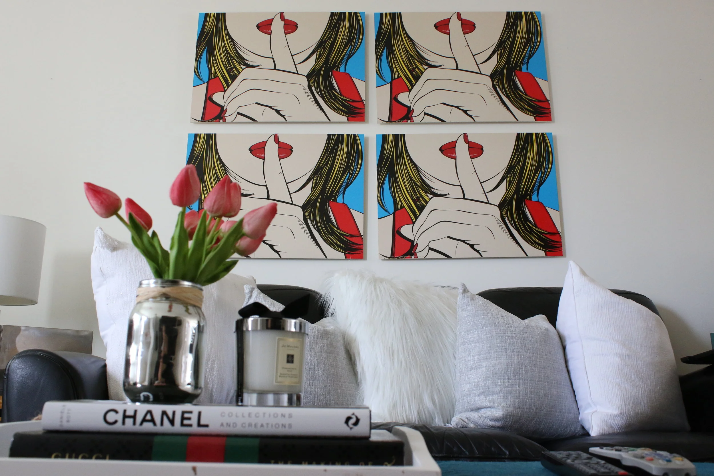The wall art I bought from Ikea years ago, so when I check on their site, I don't find it anymore. They do have different image.