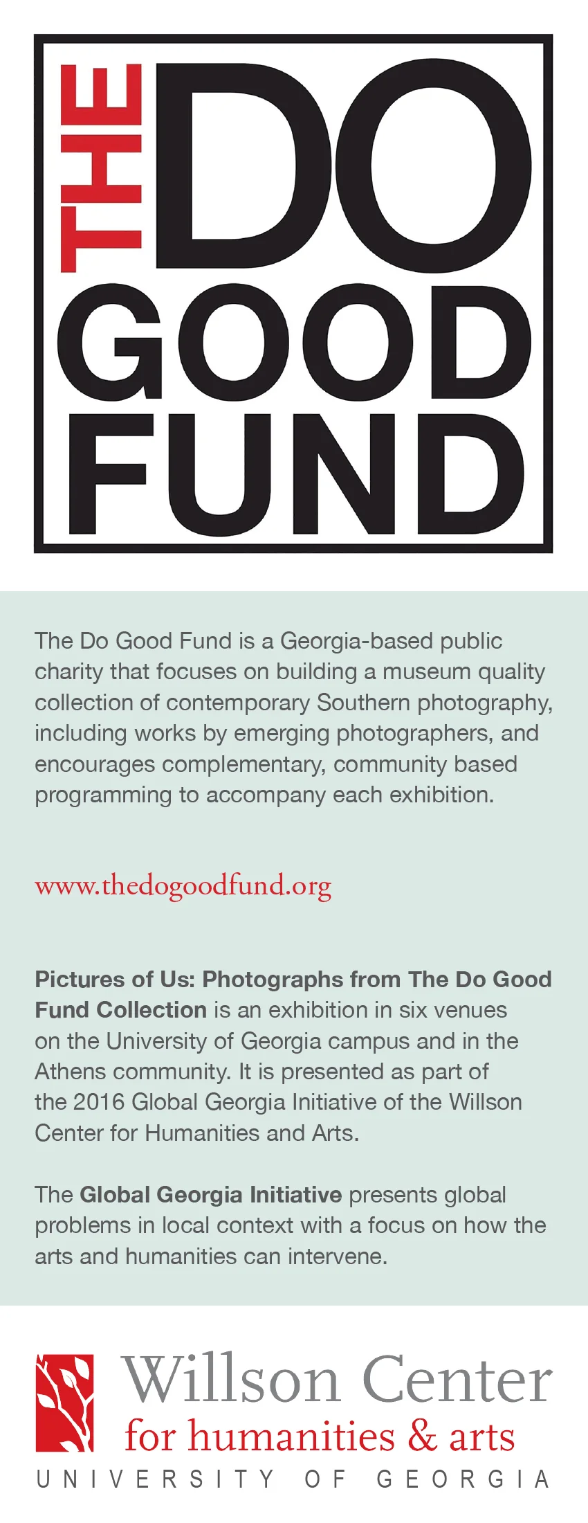 The Do Good Fund promotional card (back)