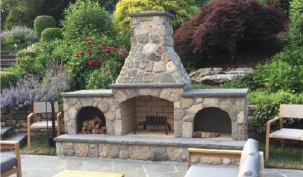 4 Outdoor Fireplace Ideas Haynes, Patio Fireplace With Chimney