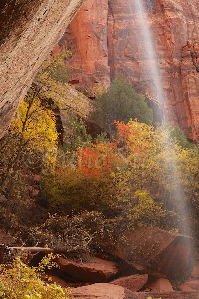 Waterfall at Lower Emerald Pools Fall 2014 (4)