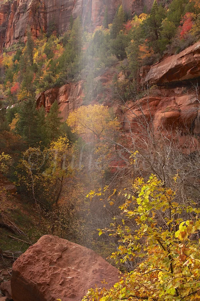 Waterfall at Lower Emerald Pools Fall 2014 (11)