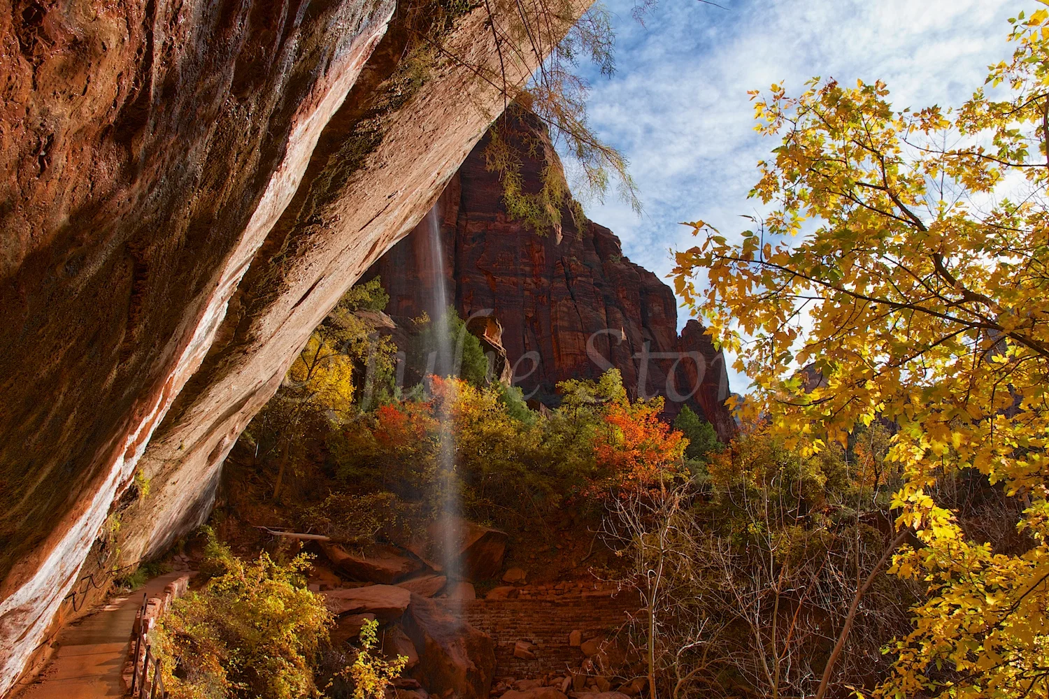 Waterfall at Lower Emerald Pools Fall 2014 (14)