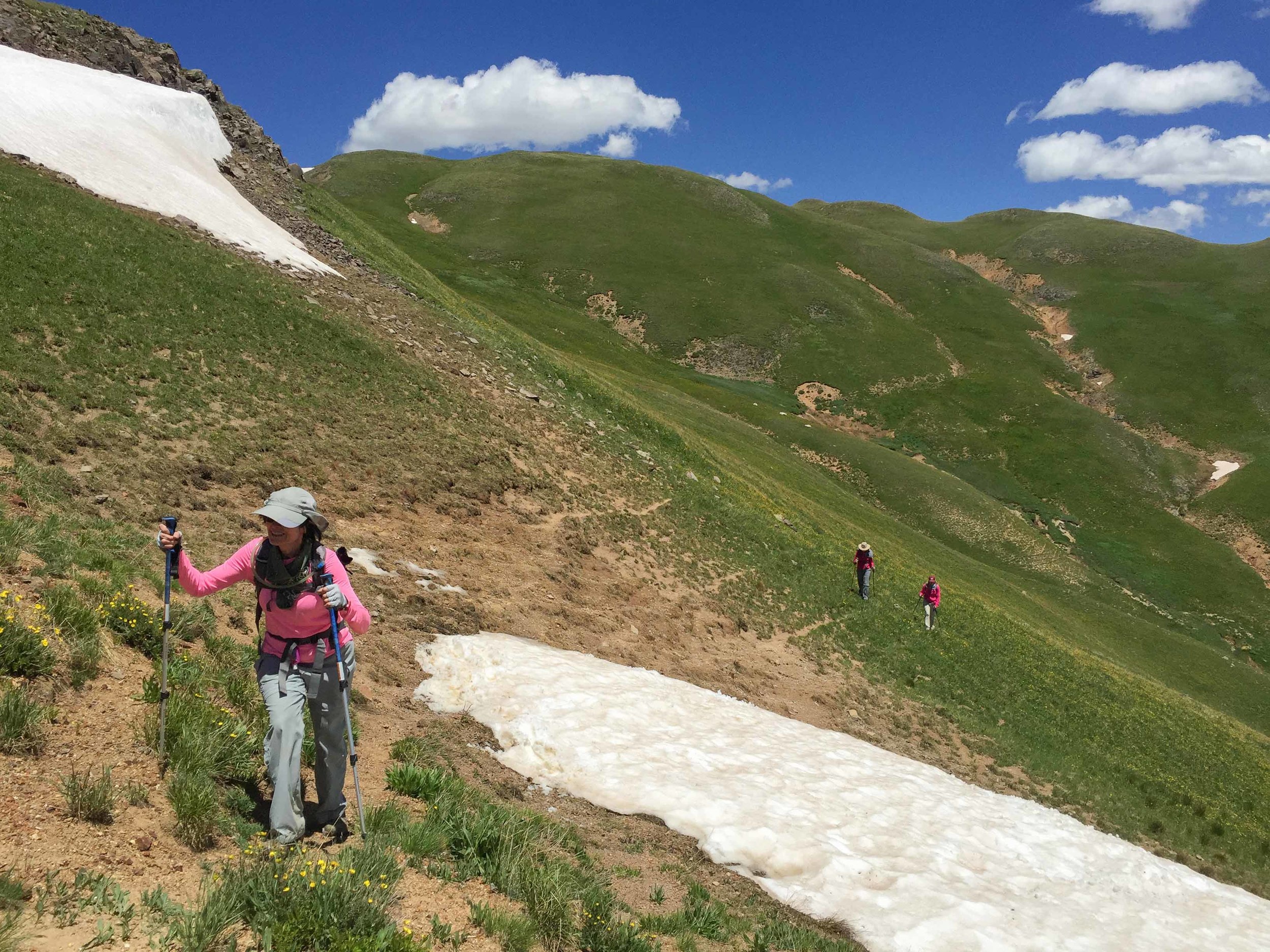 Spence AKA Marianne Pearlman crossing the upper snowfield