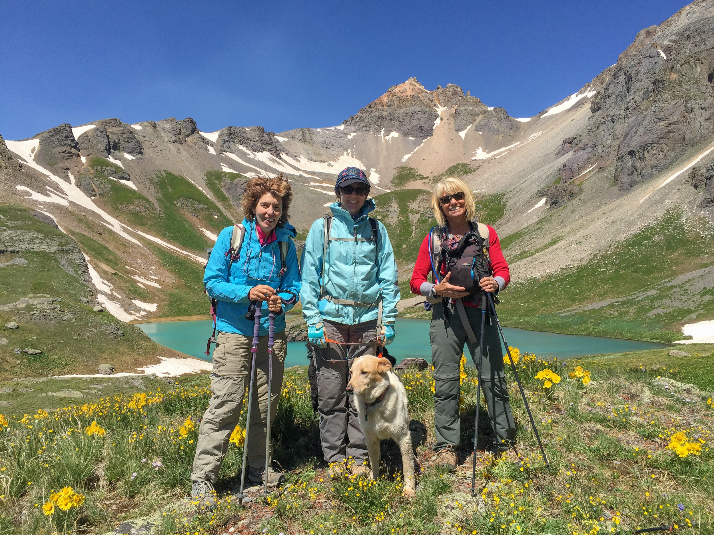 Candy, Jane Marie, Mary Ann and K at Island Lake