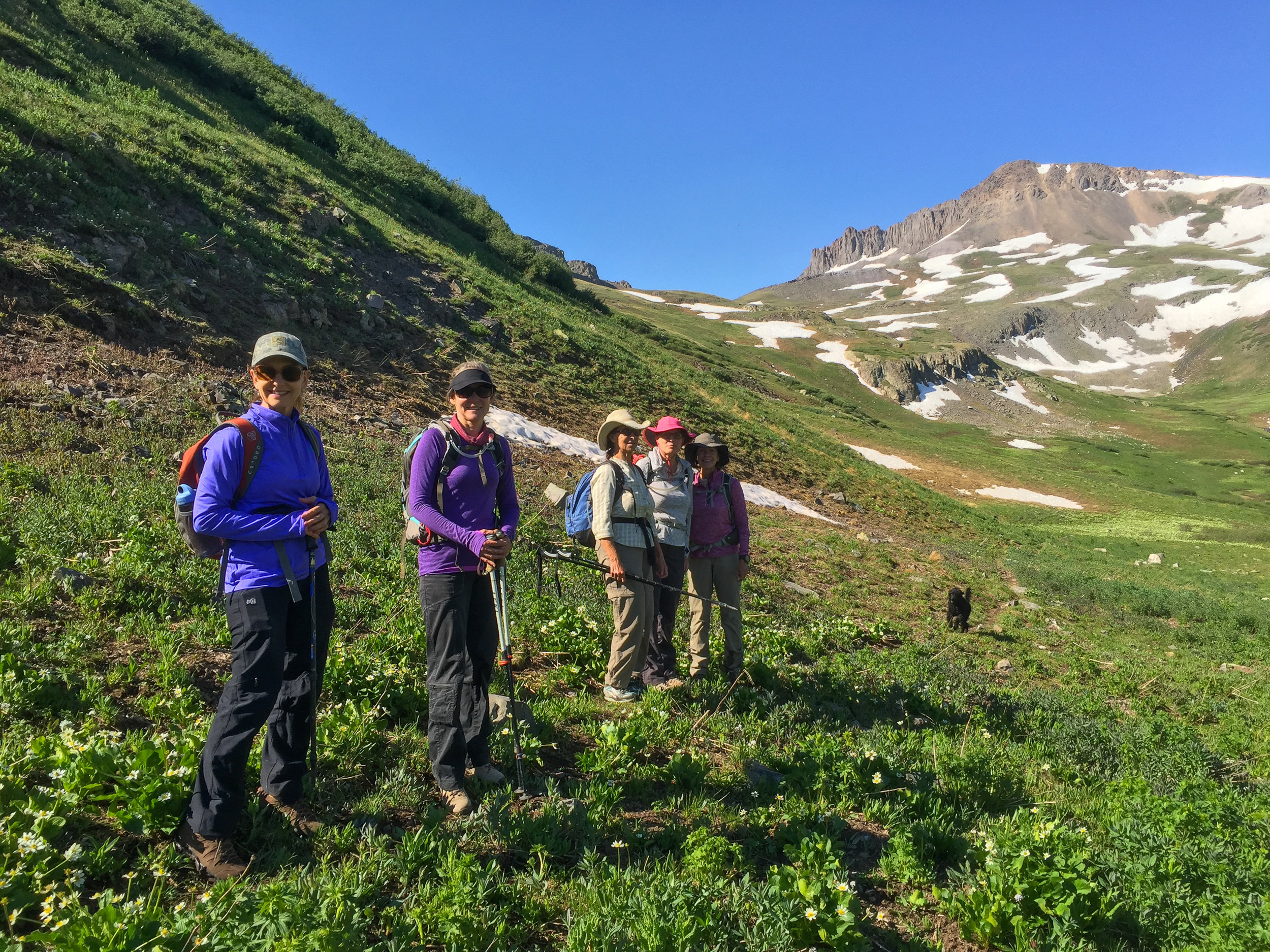 Jill, Jane Marie, Margaret, Gina & Angela on trail