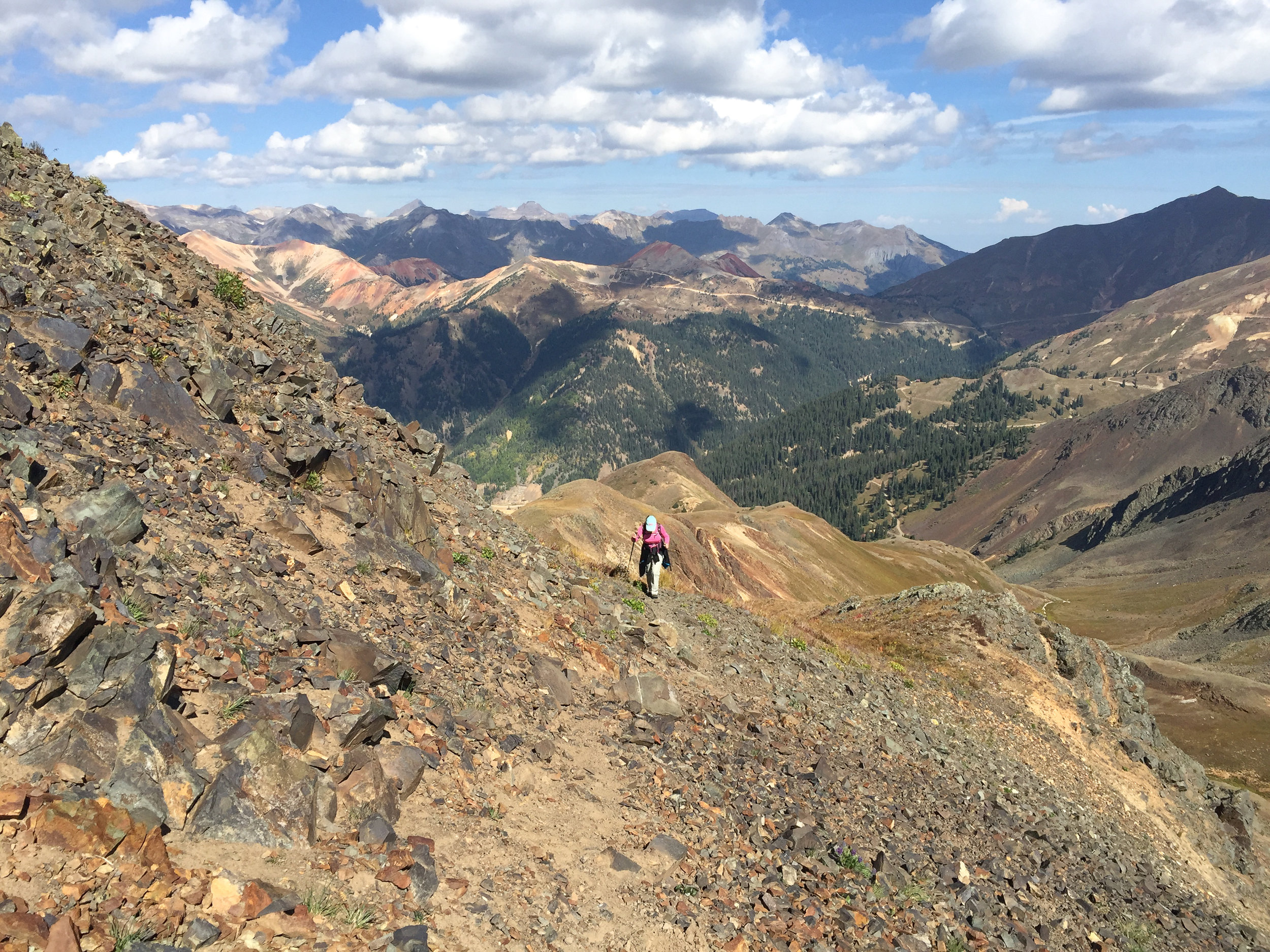 Lisa hiking on the ridge, Image # 2922